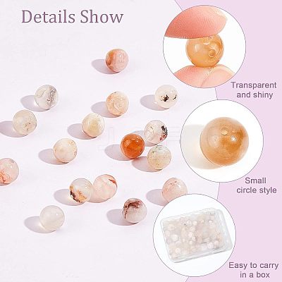 1 Strand Natural Cherry Blossom Agate Beads Strands G-OC0003-29B-1