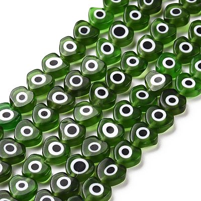 Handmade Evil Eye Lampwork Beads Strands LAMP-F023-B13-1