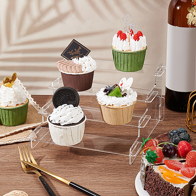 4-Tier Acrylic Model Toy Assembled Organizer Holders ODIS-WH0026-08A-1