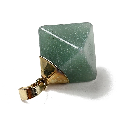 Natural Green Aventurine Pendants G-P474-03G-03-1