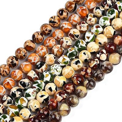Sythetic Amber Beads Strands G-M199-02H-1