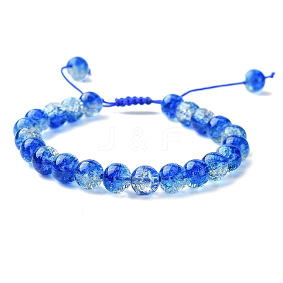 Glass Round Braided Bead Bracelets BJEW-JB09693-1
