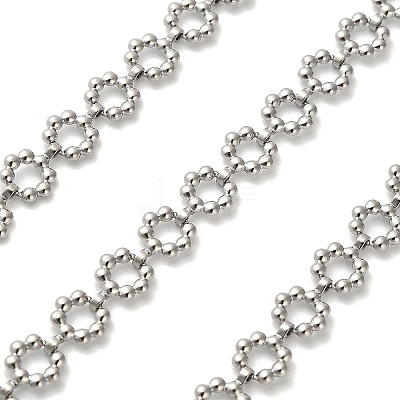 304 Stainless Steel Flower Link Chains CHS-A016-57P-A-1