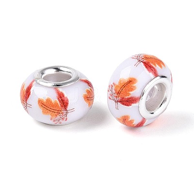 Opaque Resin European Beads RPDL-T004-01R-1