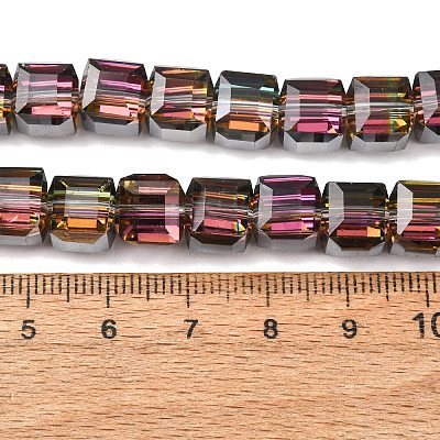 Electorplated Glass Beads EGLA-E006-1C-1
