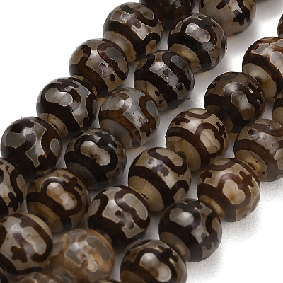 Tibetan Style dZi Beads Strands GG-CBA4812-B06-10MM-1
