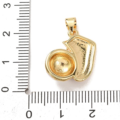 Brass Enamel Pendants KK-P352-05A-G-1
