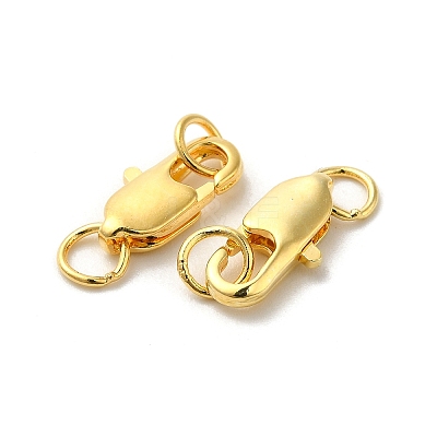 Brass Lobster Claw Clasps X-KK-P249-05B-G-1
