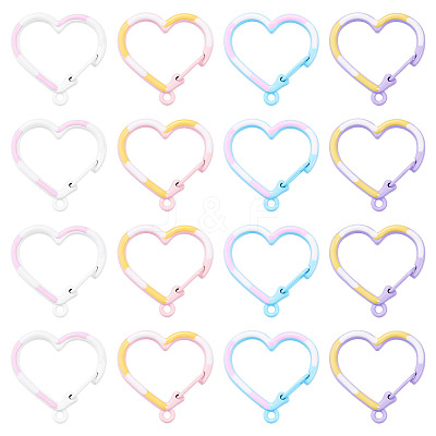 16Pcs 4 Colors Alloy Key Snap Hook Clasps for Keychains FIND-TA0010-32-1
