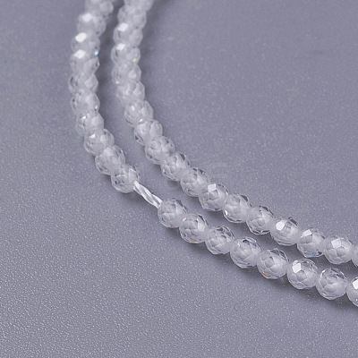 Cubic Zirconia Beads Strands G-F596-48I-3mm-1