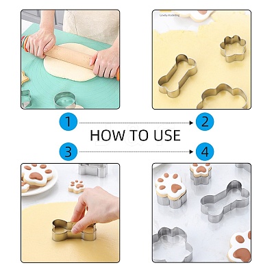 Tarnish Resistant 304 Stainless Steel Christmas Cookie Cutters DIY-E012-63-1