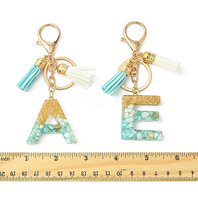 Transparent Epoxy Resin Pendant Keychains KEYC-FS00022-03-1