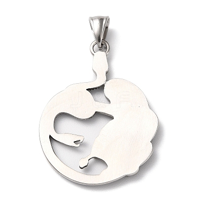 Ion Plating(IP) 304 Stainless Steel Pendants STAS-D067-15AS-1