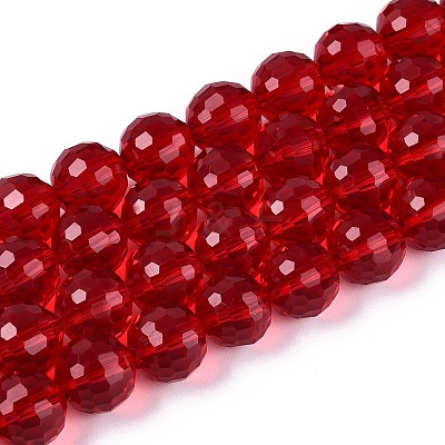 Transparent Glass Bead Strands GLAA-R095-10mm-38-1