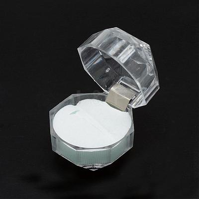 Transparent Plastic Ring Boxes OBOX-R001-04A-1