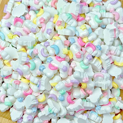 Cartoon Opaque Resin Cabochons RESI-C039-04B-1