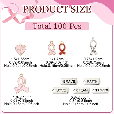 100Pcs 10 Styles Alloy Enamel Pendant Sets FIND-YW0006-82-1