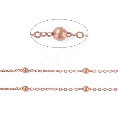 Brass Flat Oval Cable Chains X-CHC018Y-R-1