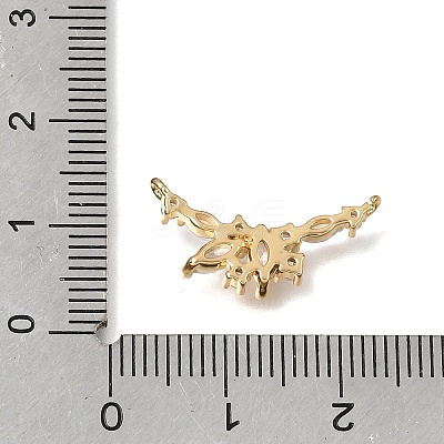 Brass Pave Clear Cubic Zirconia Pendants KK-K427-05A-G-1