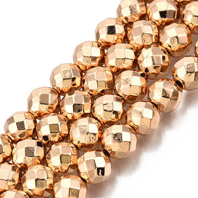 Electroplate Non-magnetic Synthetic Hematite Bead Strands G-Q465-23KC-1