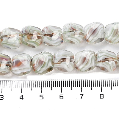 Handmade Milleflori Glass Beads Strands X-LAMP-M018-01A-03-1