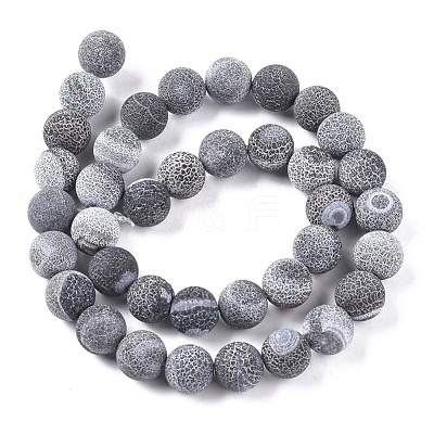 Natural Weathered Agate Beads Strands G-L534-M-10mm-1