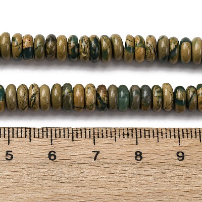 Natural Verdite Stone Beads Strands G-L624-H08-6x2mm-1