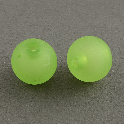 Frosted Acrylic Beads X-FACR-Q006-10mm-M-1