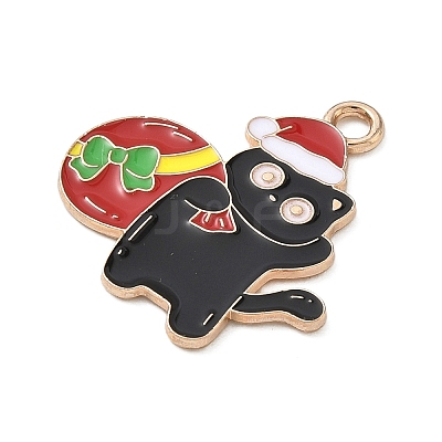 Christmas Alloy Enamel Pendants ENAM-I071-01KCG-02-1