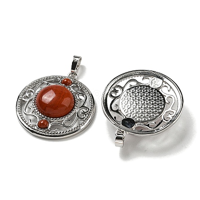 Natural Red Jasper Pendants G-Q158-03P-1