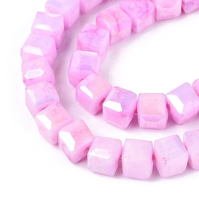 Anti-Tarnish Electroplate Glass Beads Strands GLAA-T025-4mm-10G-1
