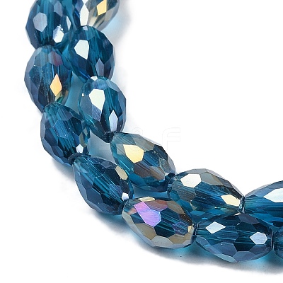 Transparent Electroplate Glass Beads Strands EGLA-N013-T4mm-B25-1