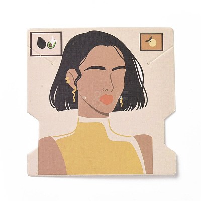 Paper Jewelry Display Cards DIY-B061-08A-1