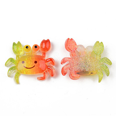 Rainbow Resin Cabochons X-CRES-N024-40-1
