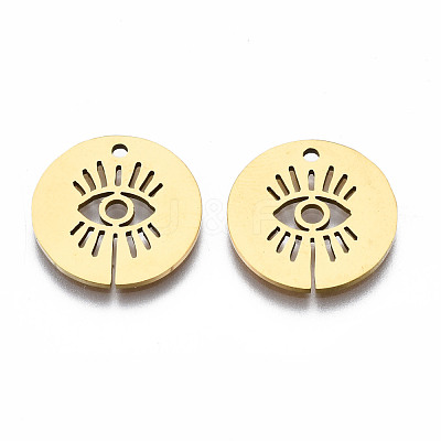 201 Stainless Steel Pendants STAS-Q240-044G-1