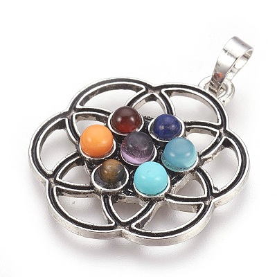 Natural & Synthetic Gemstone Pendants X-KK-F756-05A-1