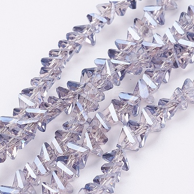Electroplate Glass Beads Strands EGLA-J145-6mm-PL03-1