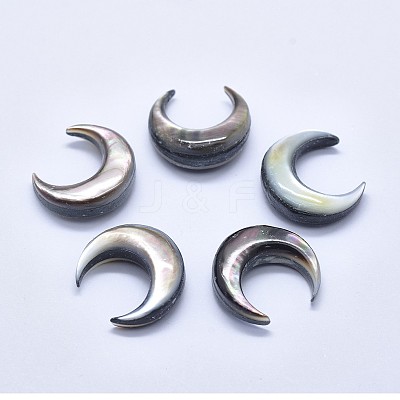 Natural Black Lip Shell Cabochons X-SSHEL-P015-80B-20mm-1