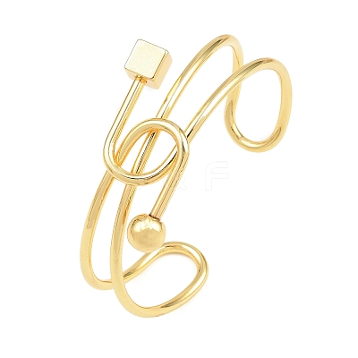 Brass Knot Open Cuff Bangles for Women KK-CBA5A76-03G-1