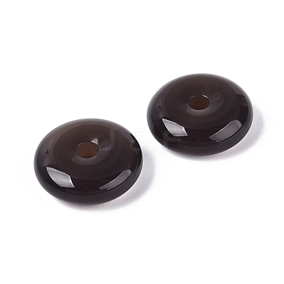 Natural Grey Agate Pendants G-Q601-30B-02-1