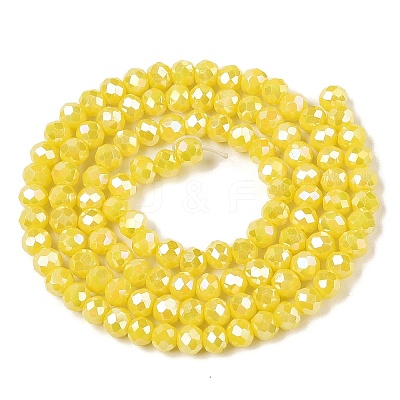 Electroplate Glass Beads Strands EGLA-A044-P4mm-B04-1