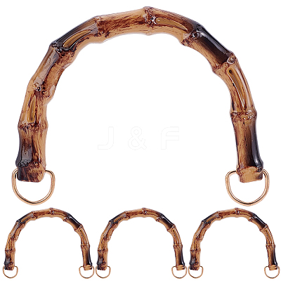 4Pcs Resin Imitation Bamboo Bag Handles DIY-BBC0002-91B-1