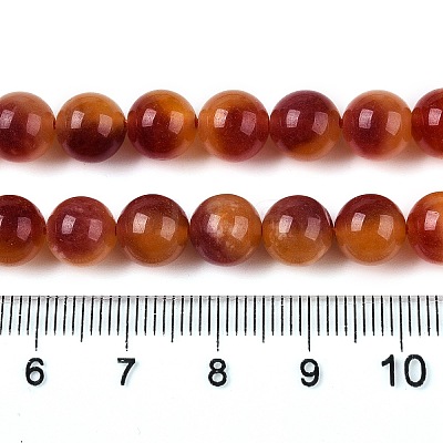 Dyed Natural White Jade Beads Strands G-T138-8mm-210-30-1