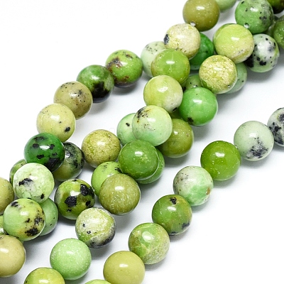 Natural Serpentine Beads Strands G-F576-01-6mm-1