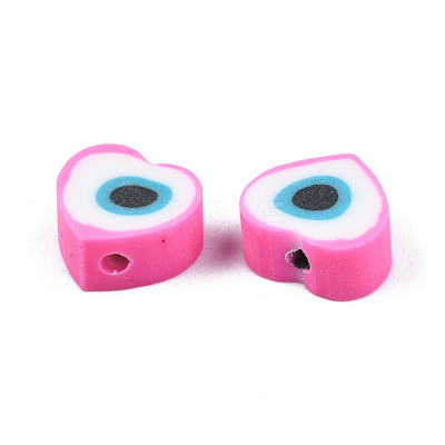 Handmade Polymer Clay Beads X-CLAY-T019-08G-1