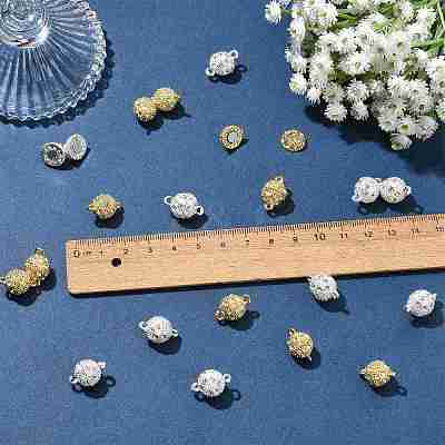 10 Bags Alloy Rhinestone Magnetic Clasps RB-FS0001-08S-1