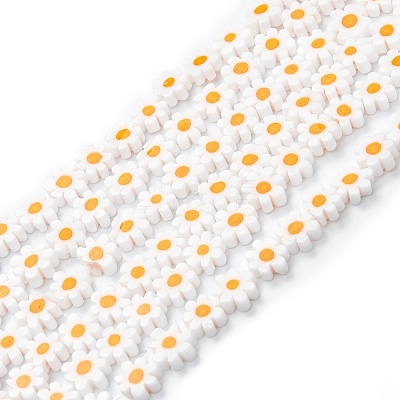 Handmade Millefiori Glass Bead Strands LAMP-J035-8mm-23-1
