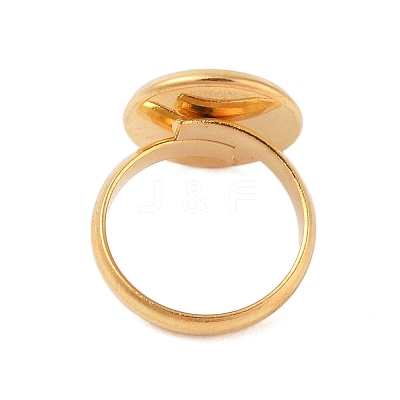 Adjustable 304 Stainless Steel Finger Rings Components STAS-L193-G-14mm-1