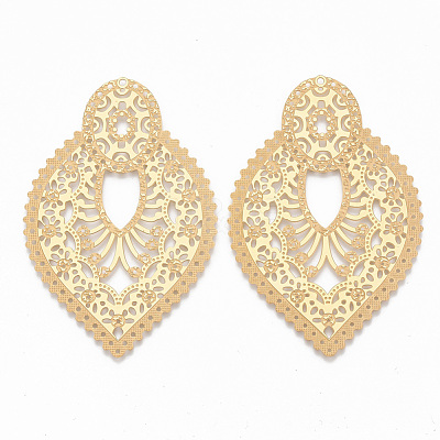 304 Stainless Steel Filigree Joiners X-STAS-S079-133-1