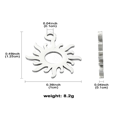 304 Stainless Steel Charms STAS-CJC0008-17P-1